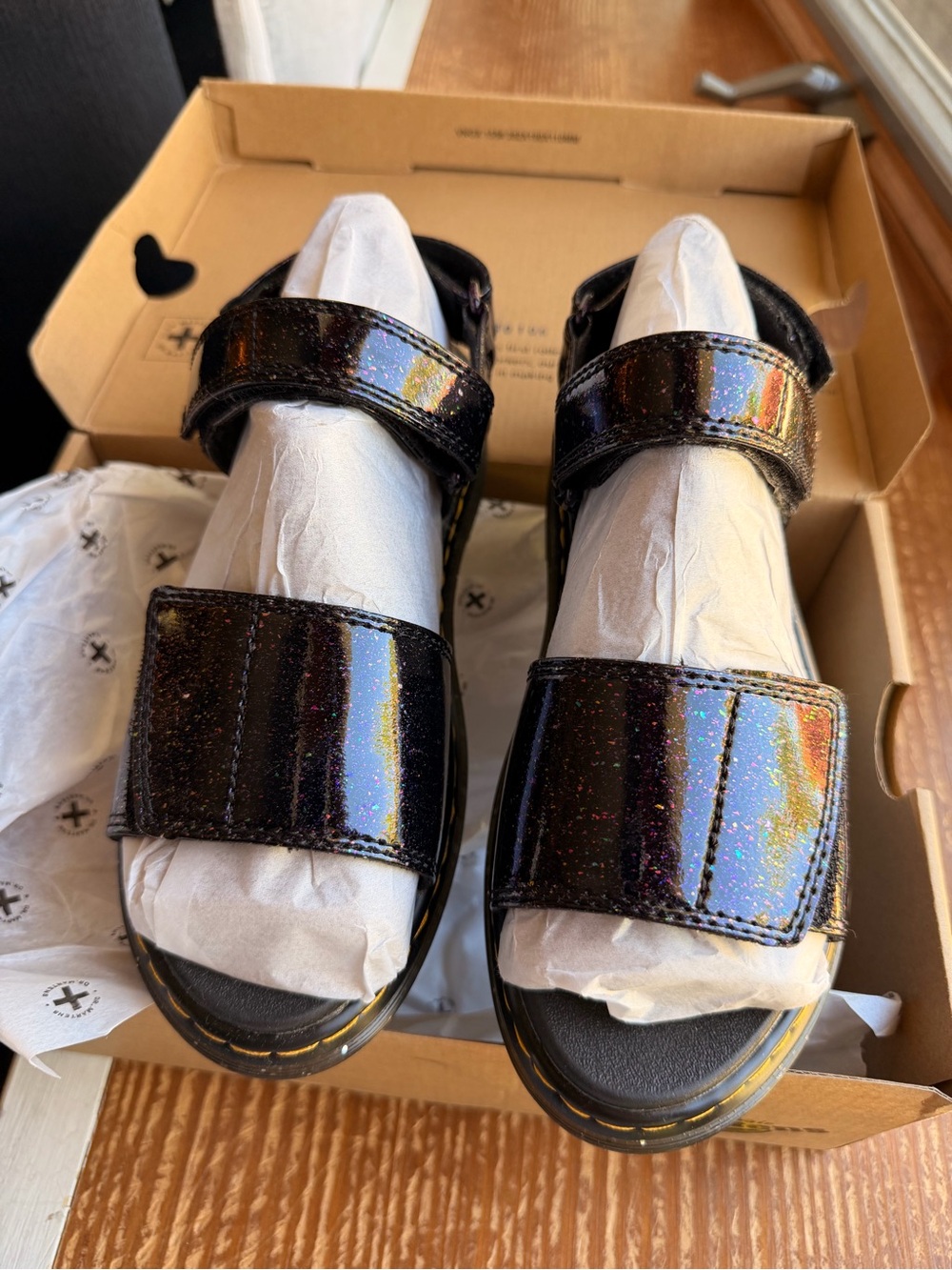 Doc Martin Purple Glitter Sandals - Picture 2 of 7
